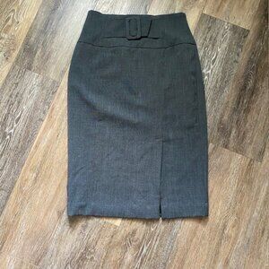 Worthington Women’s Pencil Skirt Size 6 Gray Belt Accent Career Office